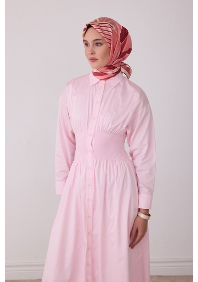 Belli Geometrik Desen %100 Twill İpek Eşarp Be01 Pembe