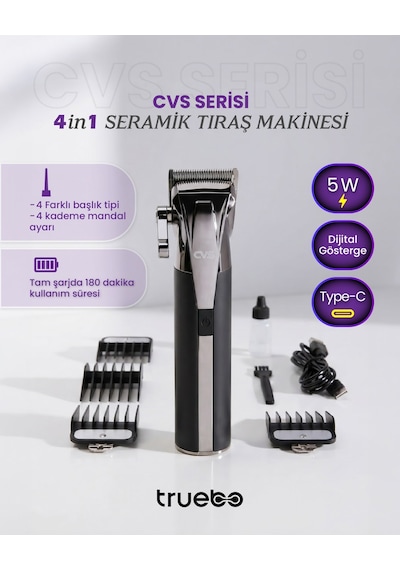 Truebo Cvs Serisi Seramik Saç Sakal Tıraş Makinesi