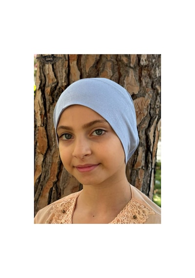 Aldaıyr Dikişli Hazır Pratik Geçmeli Düz Çocuk Boru Bone Gümüş