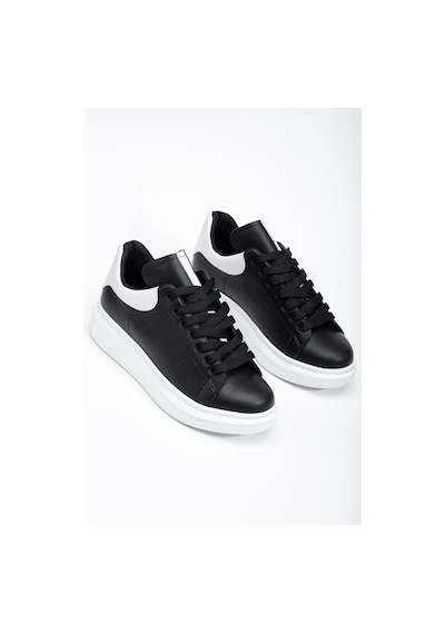 Fersatie Siyah - Beyaz Kadın Sneaker Günlük Ayakkabı Siyah