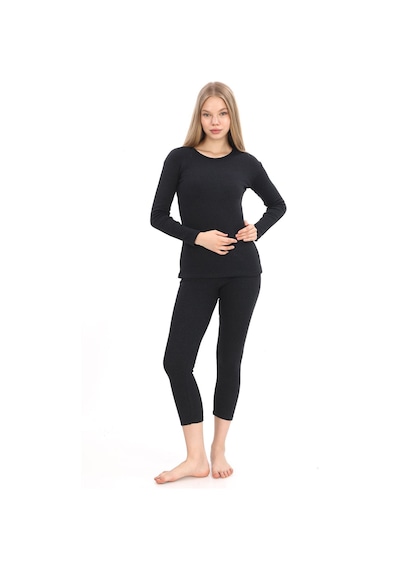 Sauna Suit Unisex Kışlık Termal Içlik, Sıcak Tutan Pamuklu Yakmayan, Termal Takım, Termal Antrasit Fanila Iclik Antrasit