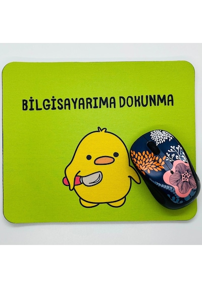 Sevimli Civciv Mouse Pad, 21x17 Cm, Kaymaz Taban, Ev, Ofis Ve Oyun İçin Rahat Ve Yumuşak Mousepad