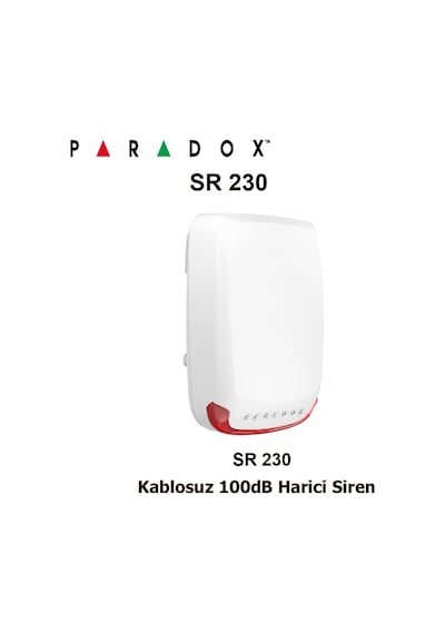 Paradox SR230 Kablosuz 100Db Harici Siren