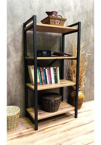 Demo Tanraf Mira 4 Raflı Kitaplık Dekoratif Raf 120X60 Cm. Ebat