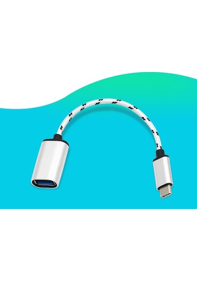 Type-C To Dişi Usb 3.0 Otg Çevirici Dönüştürücü Hasır Kablo
