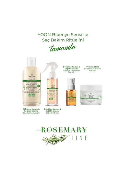 Yoon E Vitamin & Peeling Etkili Biberiye Saç Maskesi 2 x 250 ML