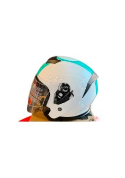Jiekai Güneş Vizörlü Yarım Kask Beyaz
