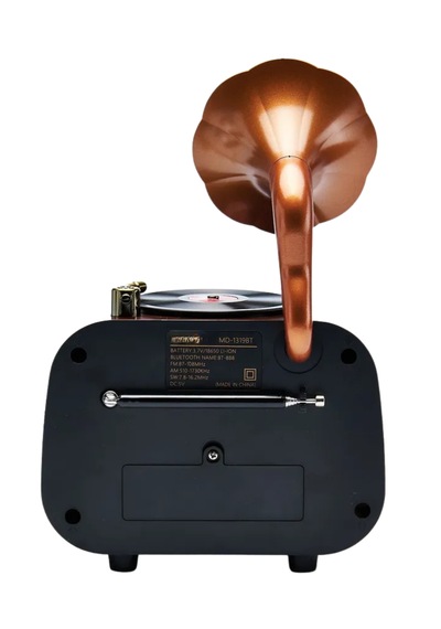 Dexxony Md-1319 Nostaljik Radyo Gramofon Bluetooth Hoparlör Ahşap Tasarım