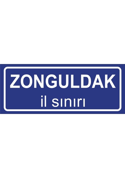 Zonguldak İl Sınırı Plakası , Dekoratif Aliminyum Levhaya Baskı 8 20cm