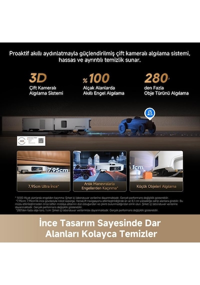 Dreame X60 Ultra Complete 35.000pa Emiş Gücü Robot Süpürge Beyaz