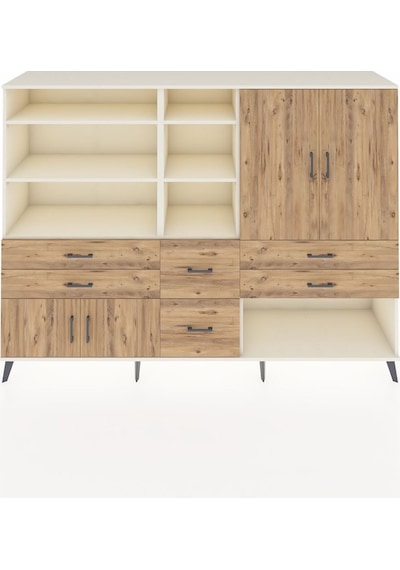 Hyperion Dolap 10 Raflı 6 Çekmeceli 4 Kapaklı 220x44x163 Aytaşı-ç Aytaşı-çam