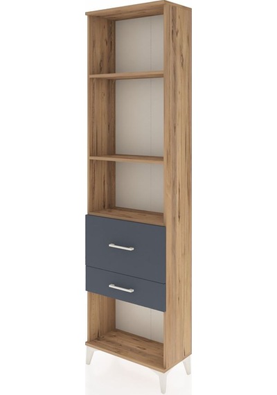 Arges Dolap 3 Raflı 2 Çekmeceli 60x30x221 Çam-antrasit Atlas Çam