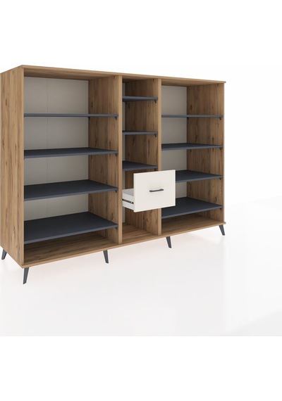 Kronos Dolap 11 Raflı 3 Çekmeceli 220x59x163 Çam-antrasit/aytaşı Çam-antrasit/aytaşı Kronos Dolap 11 Raflı 3 Çekmeceli 220x59x163 Çam-antrasit/aytaşı Çam-antrasit/aytaşı