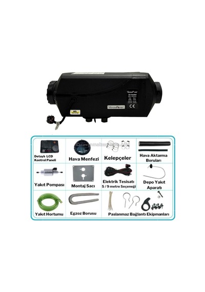 Vizyonpower 5kw Webasto Tipi Dizel Ortam Isıtıcı - 12v-246