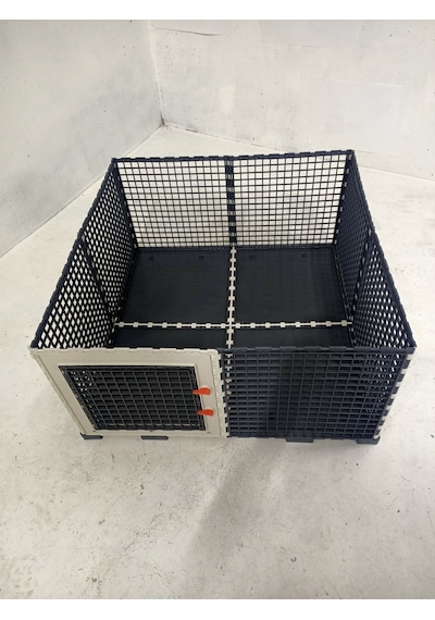 Leganest Tavşan Köpek Kedi Kafes Tabanı Üstü Kapalı Ev Tipi Siyah 60 x 60 CM