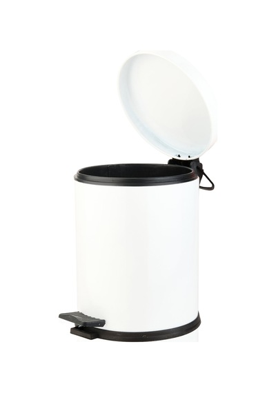 Bath Pedallı Çöp Kovası - Beyaz - 5 Lt Çok Renkli