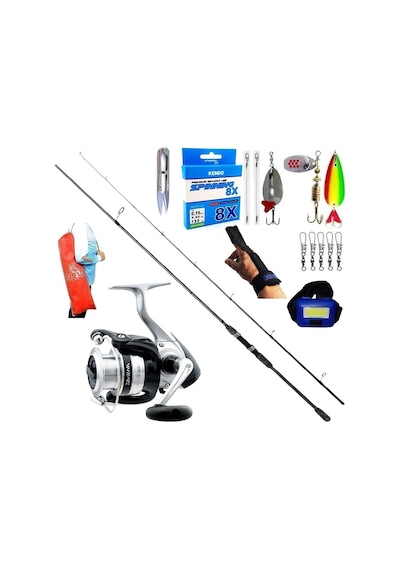 Okuma Wave Up 270cm 10-40gr Daiwa Strikeforce 2500 Turna Spin Olta Takımı Seti