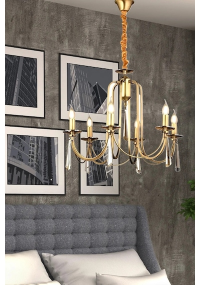 Burenze Luxury Modern Kontes Exclusive Sarkıt Countess Avize 5'li Eskitme Bronz -burenze0199 Eskitme