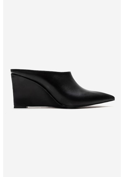 Luvishoes Senso Siyah Cilt Sivri Burunlu Kadın Dolgu Topuklu Terlik Siyah Luvishoes Senso Siyah Cilt Sivri Burunlu Kadın Dolgu Topuklu Terlik Siyah