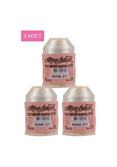 3 Adet Altınbaşak Oya Ve Dantel İpi 20 Gr - Royaleks - No: 375