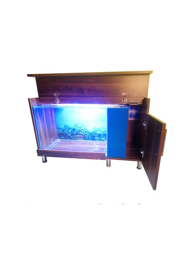 Kanki Pet Akvaryum yandan sumplı TV ünitesi Ceviz 110 cm