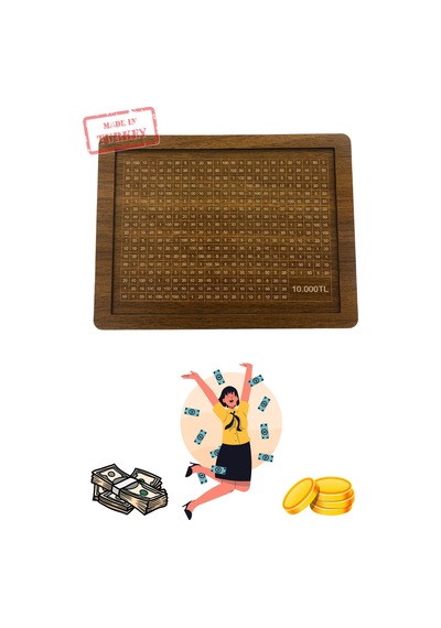 Kumbara Hedef Biriktirme Kumbarası Ahşap Kumbara Parabox 10000 Tl Kumbara