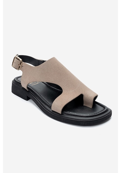 Luvishoes Burley Vizon Süet Hakiki Deri Parmak Arası Kadın Sandalet