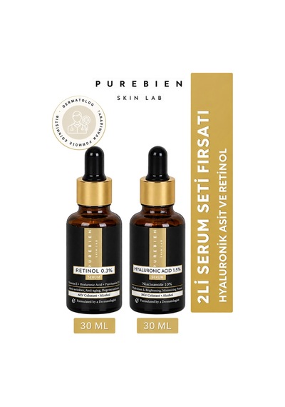 Purebien Skin Lab Retinol Serum + Hyaluronik Asit Serum 2 x 30 ML