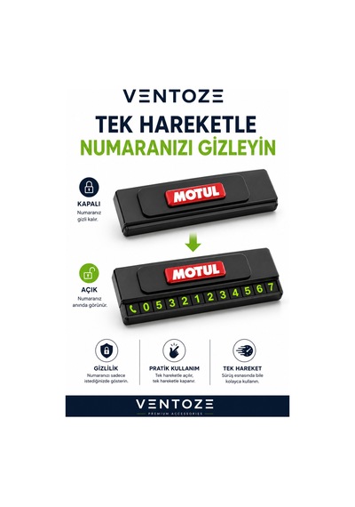 Motul Logolu Numaratör Geçici Park Telefon