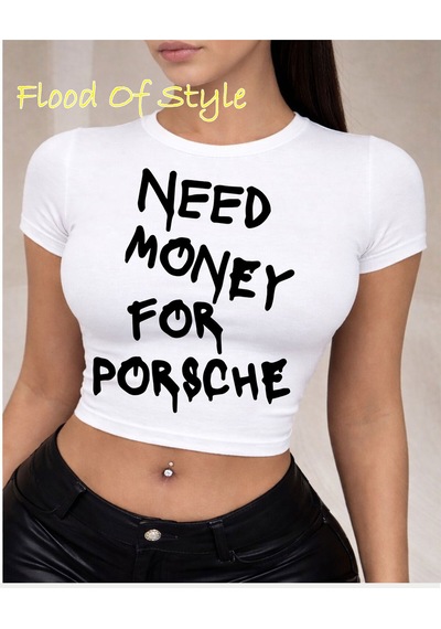 Flood Of Style Beyaz Babby Tee Money Özel Tasarım