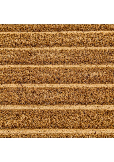 Kokoo Natürel Çizgili Kapı Paspası - Bej - 35x60 Cm Çok Renkli