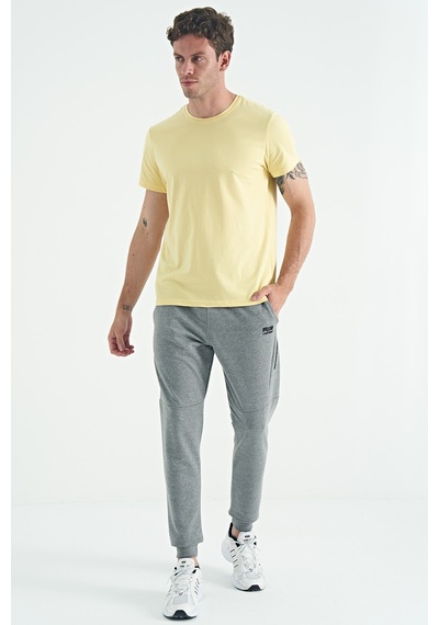 Air Jones Tommy Life Calvin Sarı Basic Erkek T-shirt - 88245 Sari