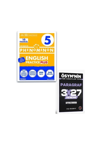 Fenomen Okul 5. Sınıf İngilizce The Phenomenon Practice Plus+evp Akademi Paragraf