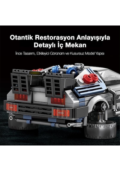 Reobrix Technic 665 Geleceğe Dönüş Delorean Dmc Back To The Future Yaratıcı Yapı Blok Seti Building Blocks - 405 Parça