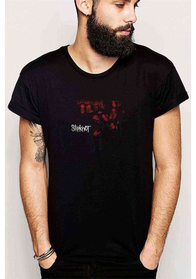 Slipknot Heavy Metal Rock Müzik Music Baskılı Siyah Erkek Tshirt