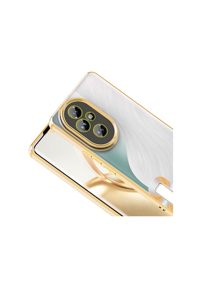 Honor 200 Kılıf Kamera Korumalı Logo Gösteren Omega Kılıf Gold