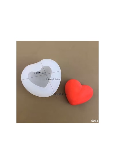 Yy6064 Kalp Mum-biblo Tek Silikon Kalıp