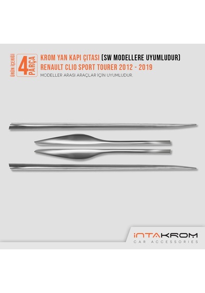 Renault Clio 4 Sport Tourer Krom Yan Kapı Çıtası 2012-2021