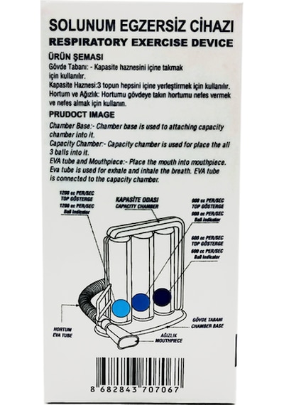 Bluewell Solunum Egzersiz Cihazı Triflo 3 Top 2'li
