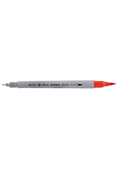Brushpen Çift Uçlu Fırça Uç Ve Fineliner Uçlu 12 Renk Pvc Paket