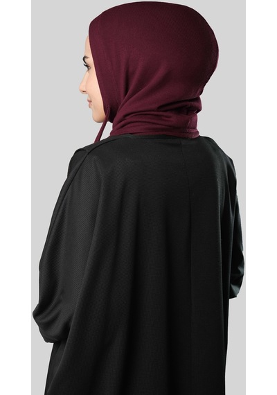 Hürrem Bone Bordo Bağcıklı Balaklava Boyunluklu Bere Triko Düz 2325 16 Bordo