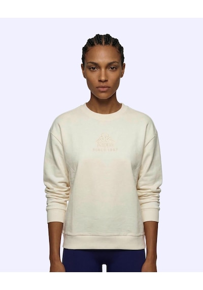 Kappa Milas Crewneck Kadın Beyaz Comfort Sweatshirt