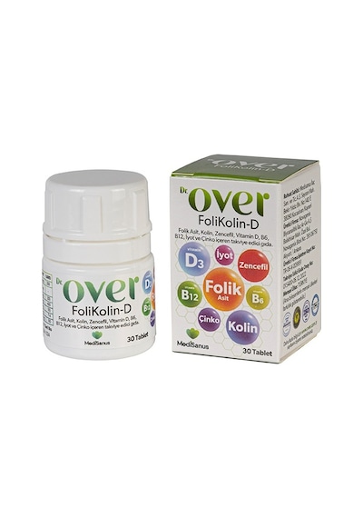 Dr. Over FoliKolin-D- 30 Tablet Gıda Takviyesi