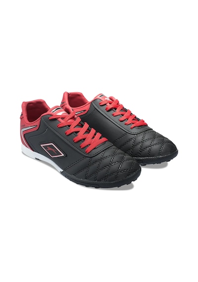 Slazenger Siyah - Kırmızı Futbol Erkek Halı Saha Ayakkabı Siyah - Kırmızı