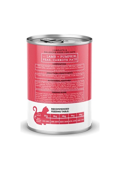 Chef's Choice Pumpkin Pate Lamb Kuzulu Balkabaklı Tahılsız Yetişkin Kedi Konservesi 24 x 400 G