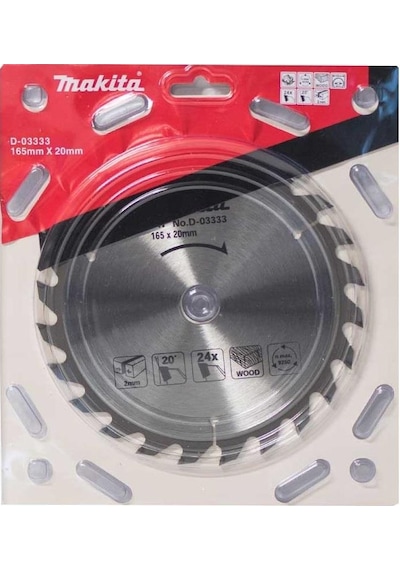 Makita D-03333 Ahşap Daire Testere 165mm 24 Diş