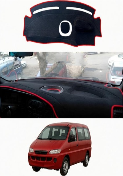 Hyundai - Starex 1997-2007 Uyumlu Torpido Koruma Kılıfı - Kırmızı Şeritli