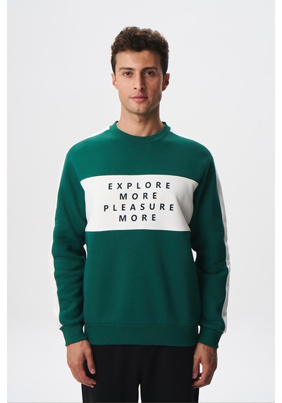 AR-MA Arma Erkek Regular Fit Yazılı Şardonlu 3 İplik Bisiklet Yaka Sweatshirt 001