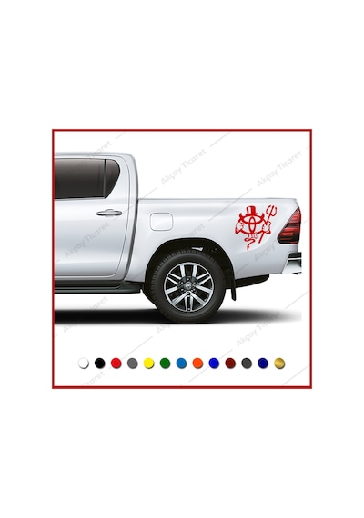 Toyota Sticker Papyonlu Toyota Oto Sticker Mızrak Sticker