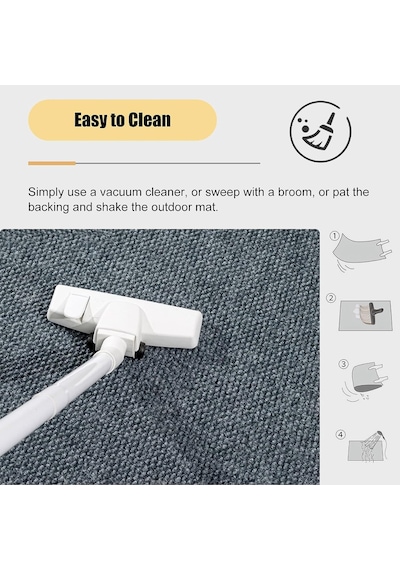 Gri Renk Çamur Kazıyıcı Sıyırıcı Kapı Önü Paspası 90x150
